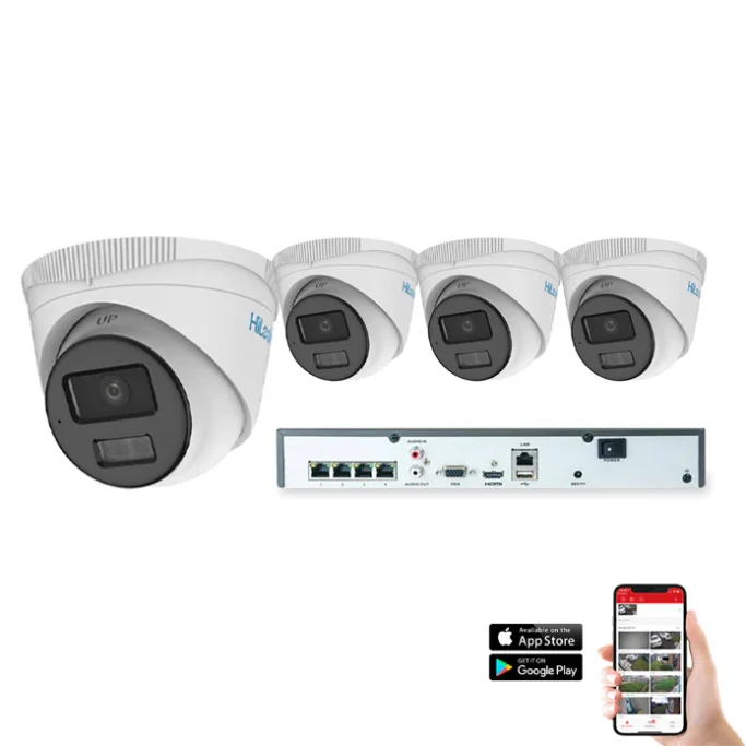 HiLook by Hikvision IP Smart Hybrid ColorVu 4 Camera 4ch 4MP 30M 2TB HDD CCTV Kit £949 installed HiLook by Hikvision IP Smart Hybrid ColorVu 4 Camera 4ch 4MP 30M 2TB HDD CCTV Kit £949 installed